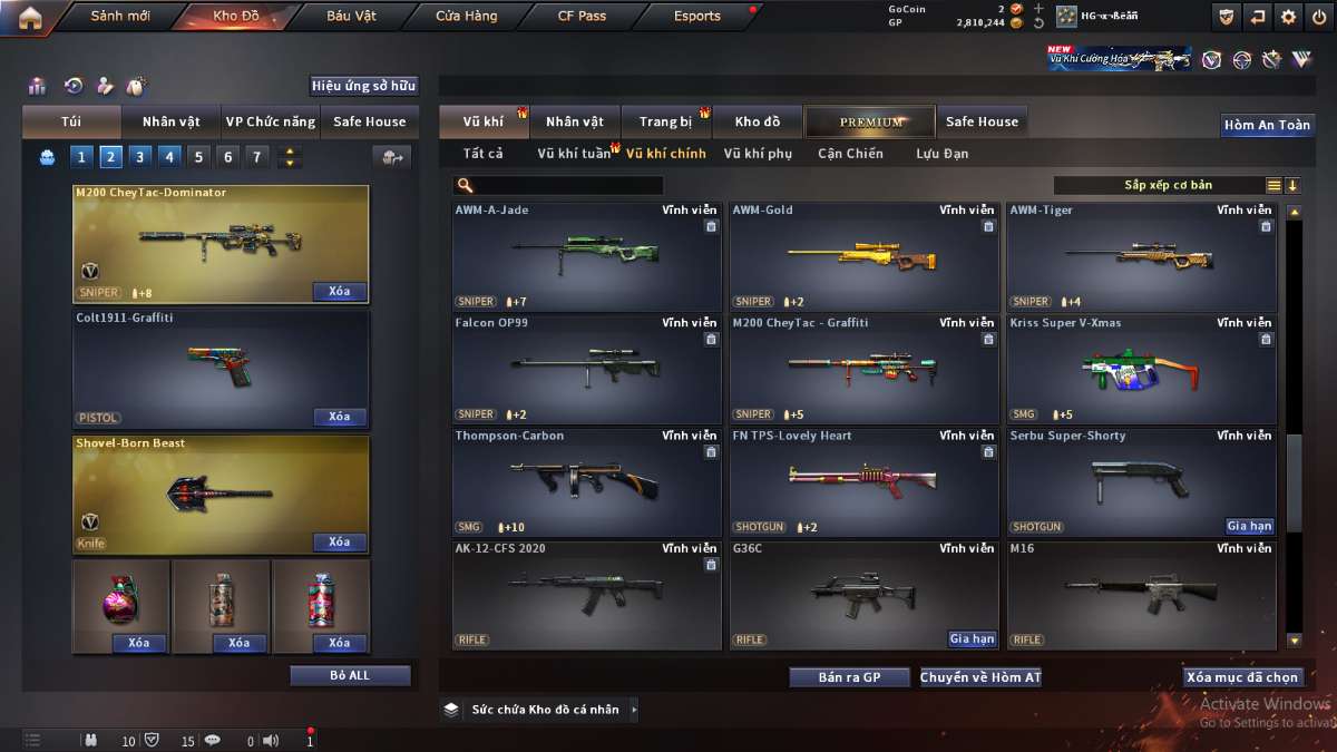 shop acc cf uy tin gia re